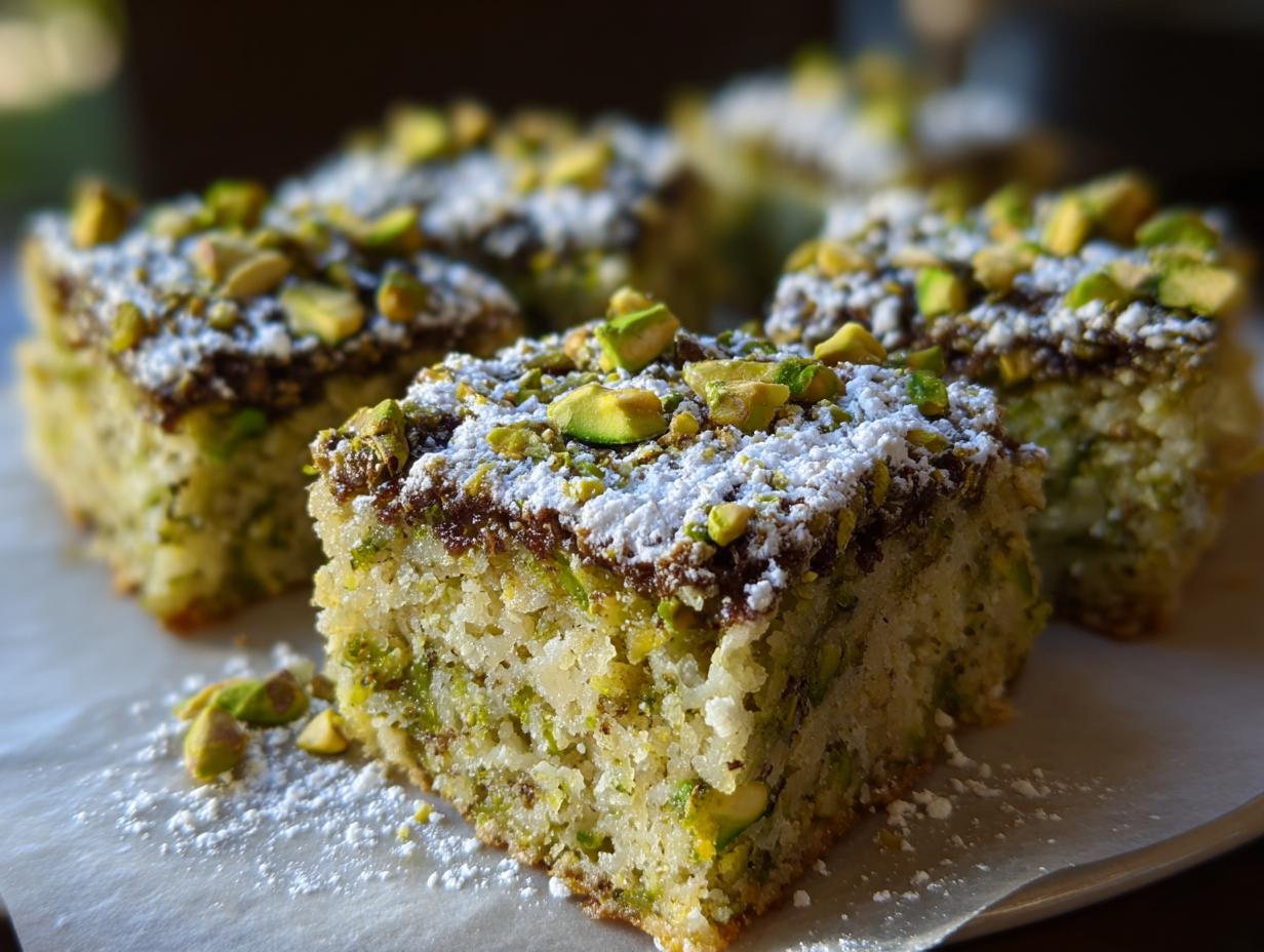 Bake Pistachio Cookie Squares: Amazing 1-hour treat - Bake Pistachio Cookie Squares - additional detail