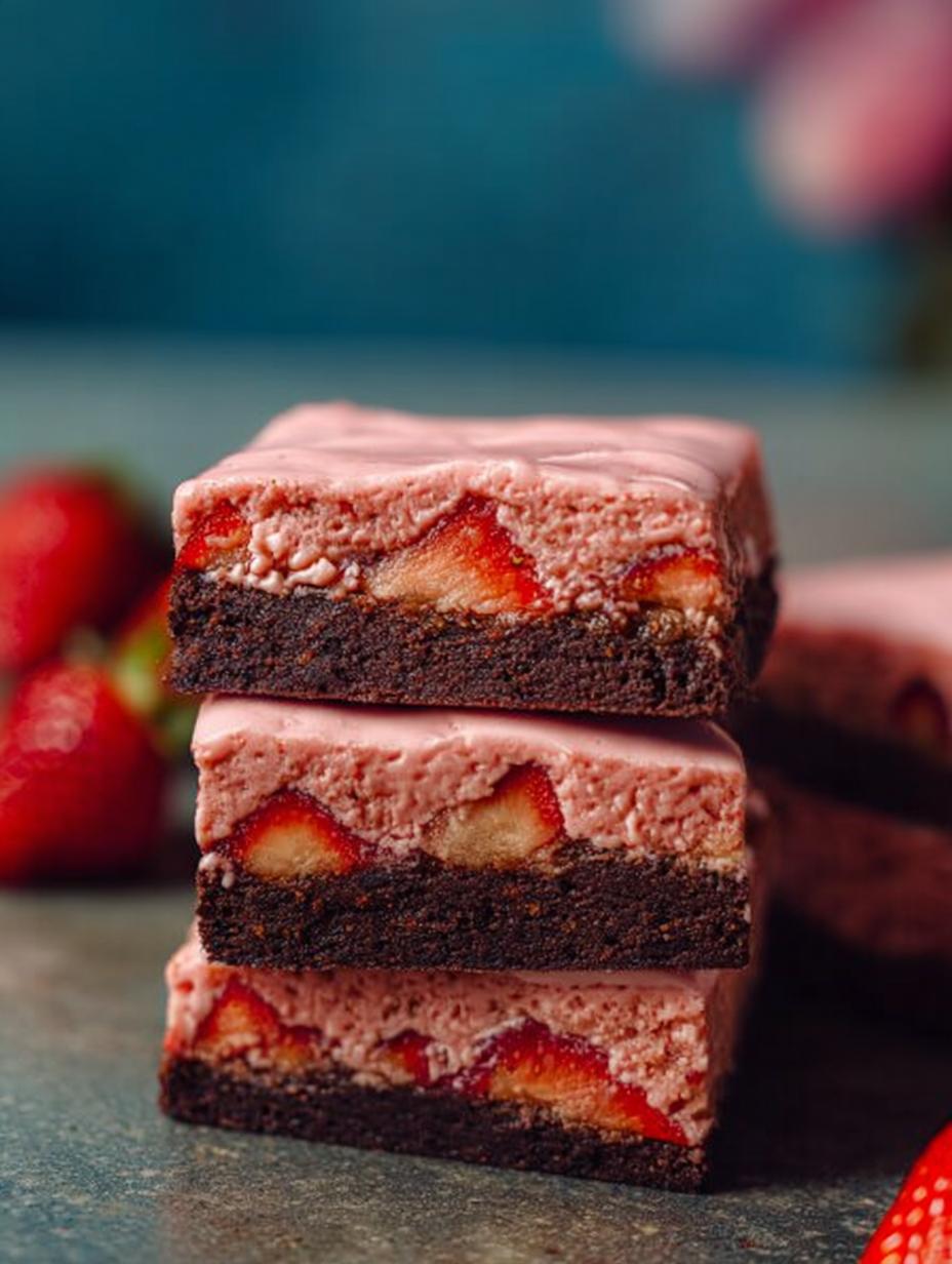 Amazing Iced Strawberry Brownies: 1 Secret to Fudgy Joy - Iced Strawberry Brownies - main visual representation