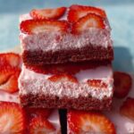 Iced Strawberry Brownies