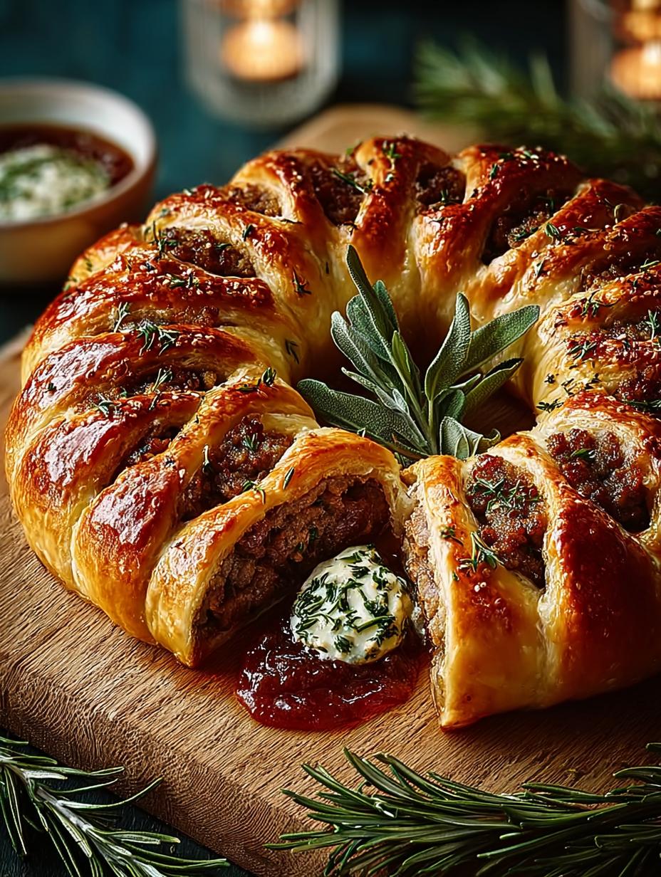 Sausage Roll Wreath