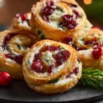 Tasty Christmas Cranberry Pinwheels