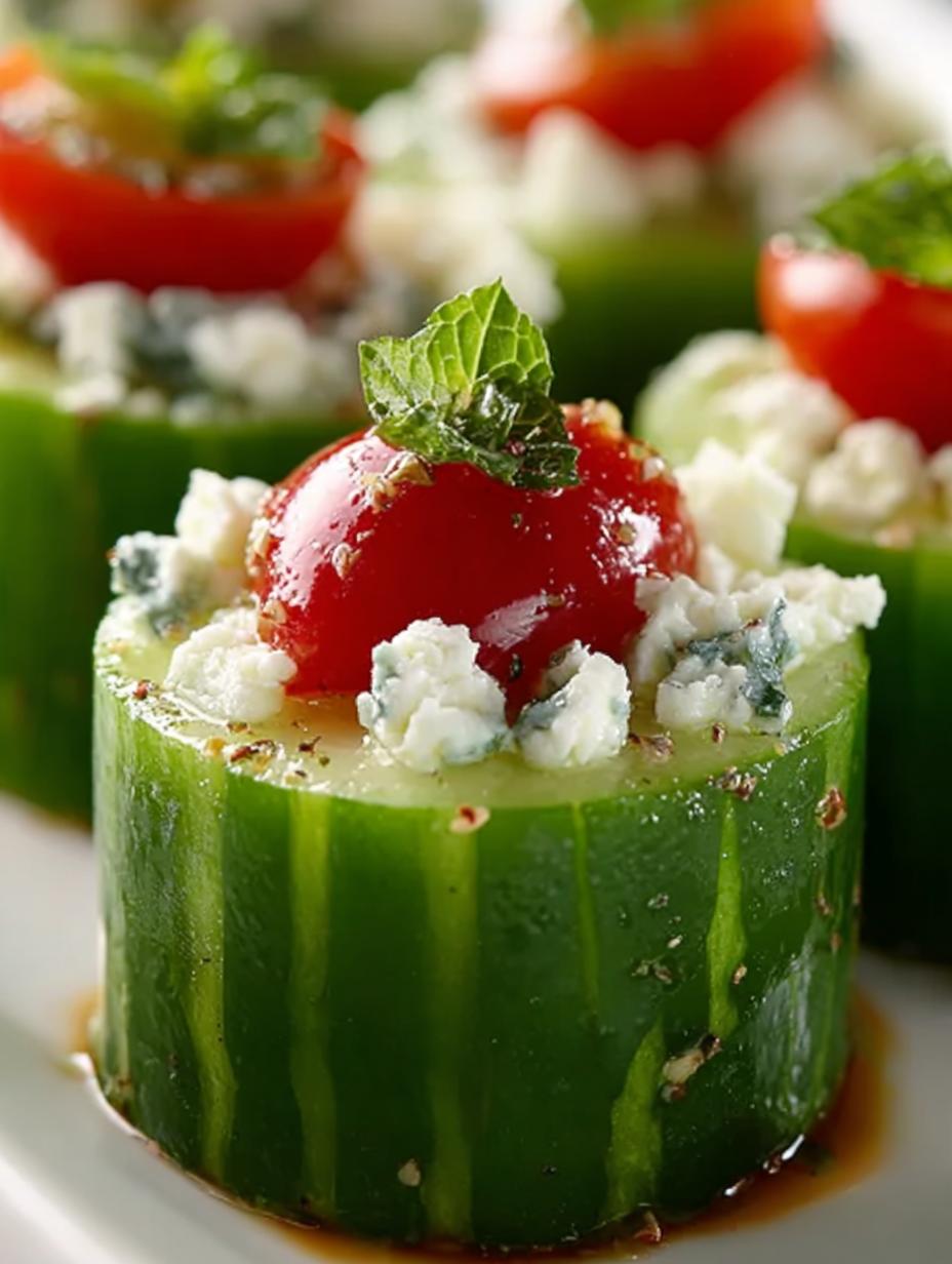Delicious Greek Cucumber Cups for Refreshing Summer Snacking - Greek Cucumber Cups - main visual representation