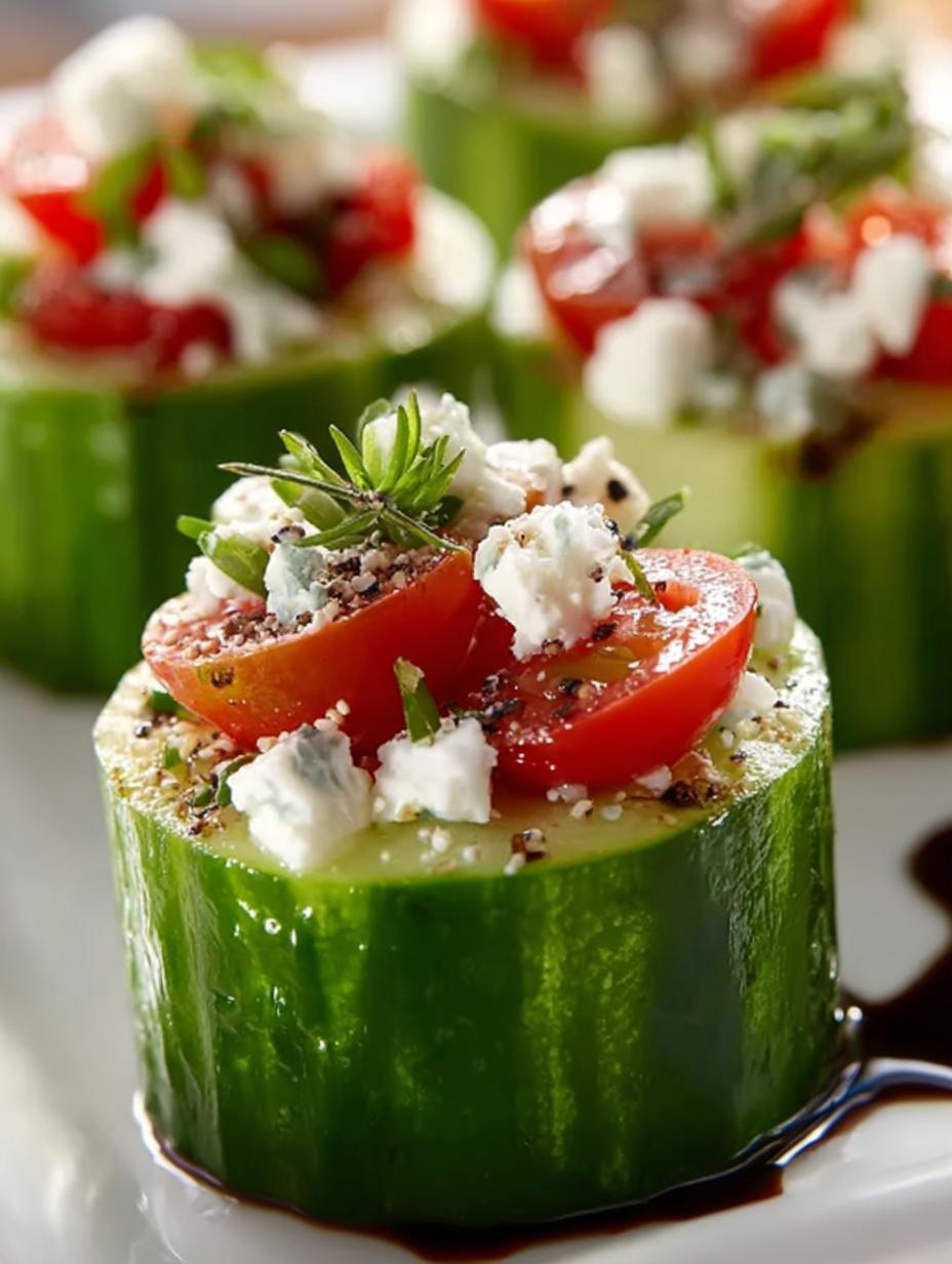 Delicious Greek Cucumber Cups for Refreshing Summer Snacking - Greek Cucumber Cups - additional detail