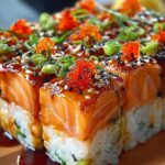 Spicy Salmon Sushi Bake