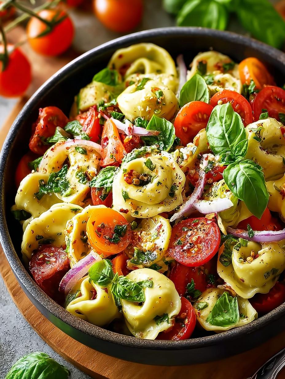 Bright & Zesty Tortellini Salad for Summer Gatherings - Tortellini Salad - main visual representation