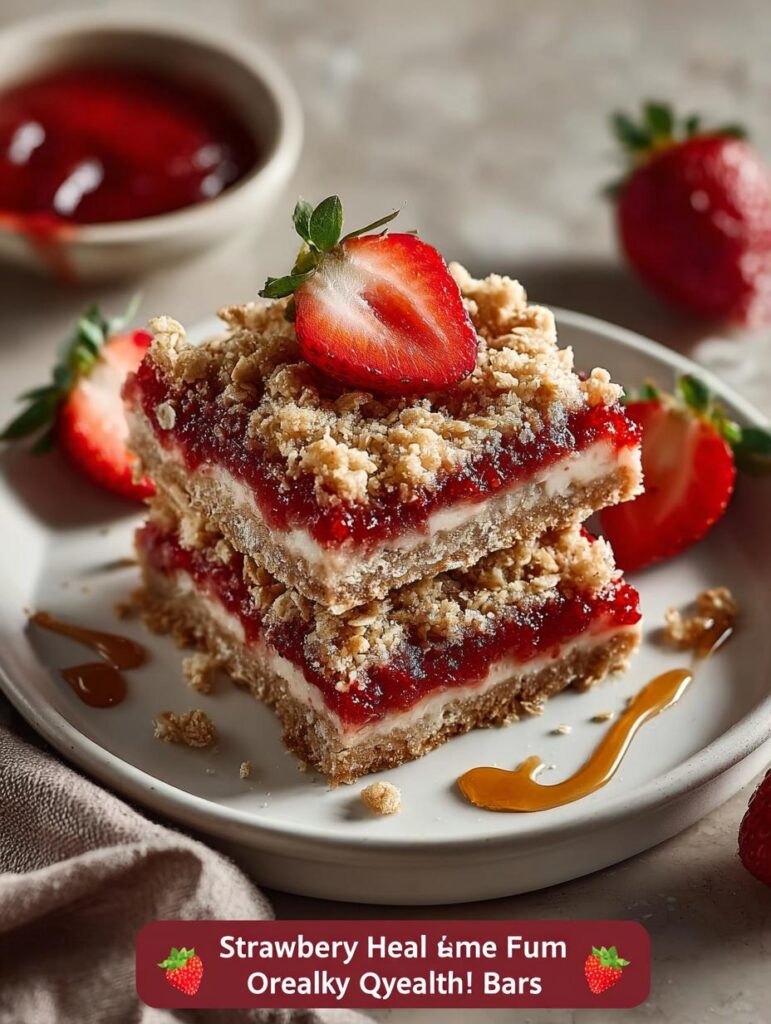 Healthy Strawberry Oatmeal Bars