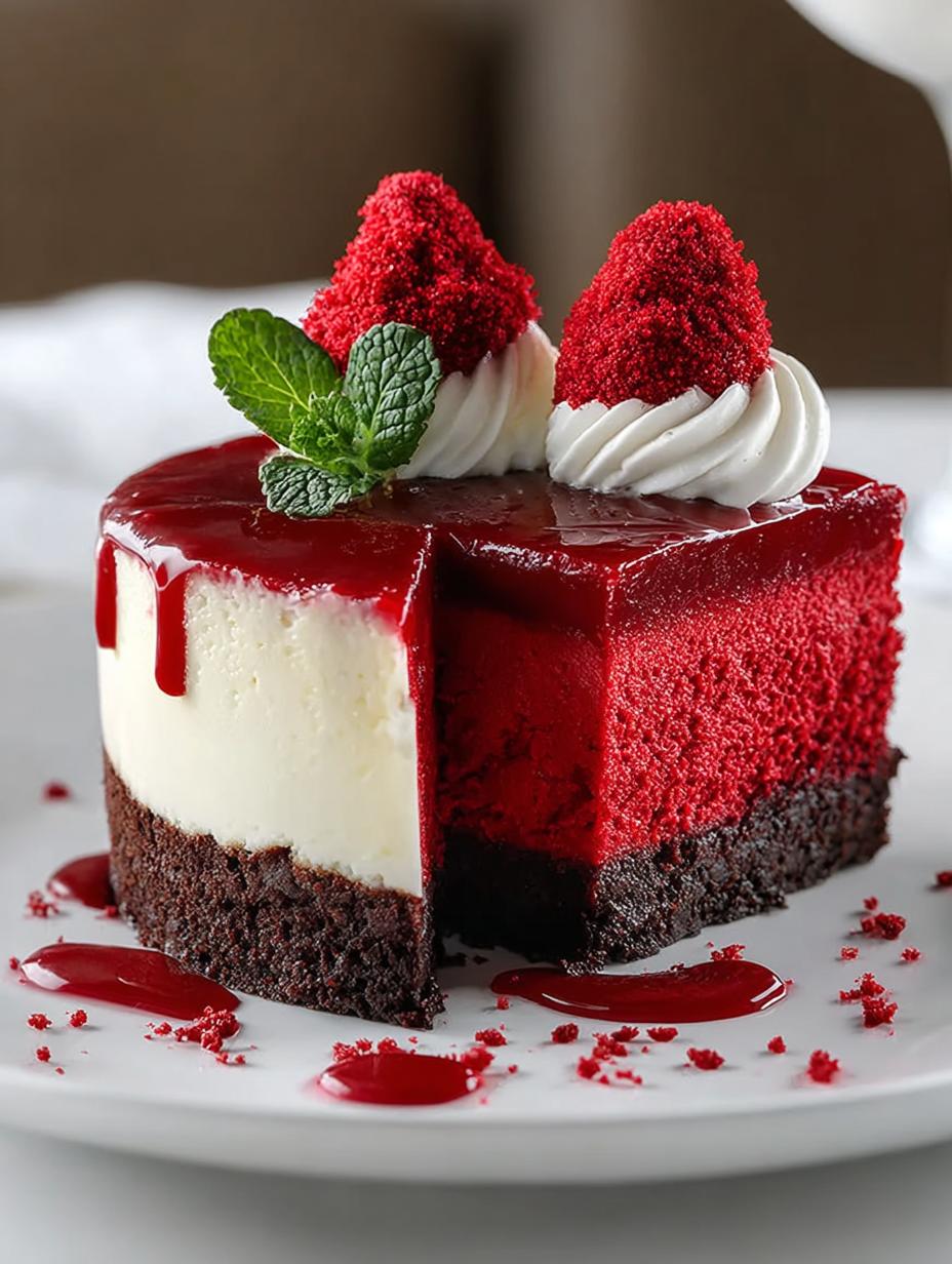 Decadent Red Velvet Cheesecake to Satisfy Your Cravings - Red Velvet Cheesecake - main visual representation
