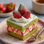 Strawberry Matcha Cake Spring