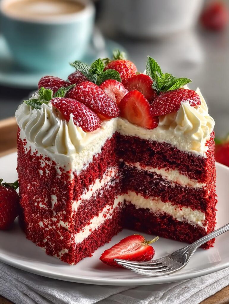 Home 18 Strawberry Red Velvet Cake